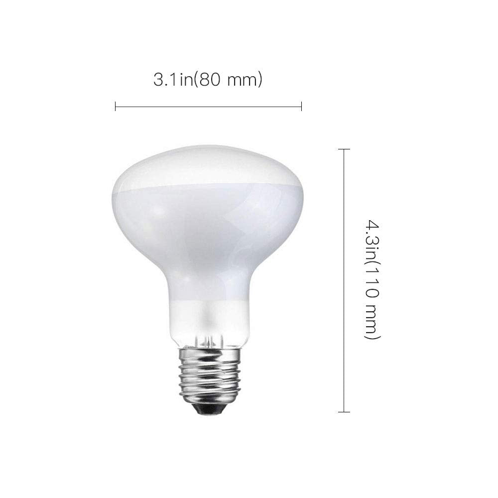100W Basking Spot Heat Lamp Bulbs, 110V Reptile Mercury Vapor Bulbs Soft White Poly Sand Light Dome Bulb for Reptile and Amphibi